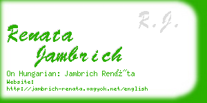 renata jambrich business card
